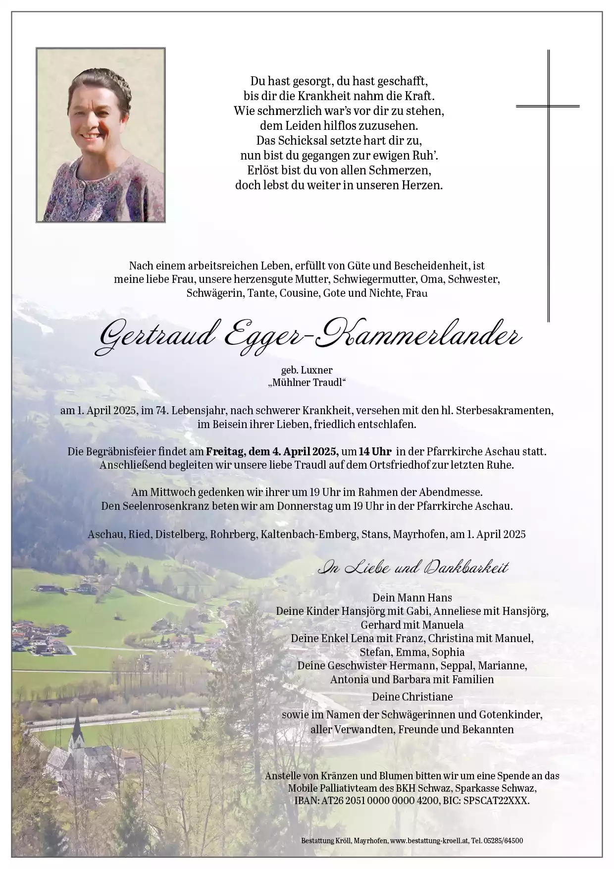 Parte von Gertraud Egger-Kammerlander